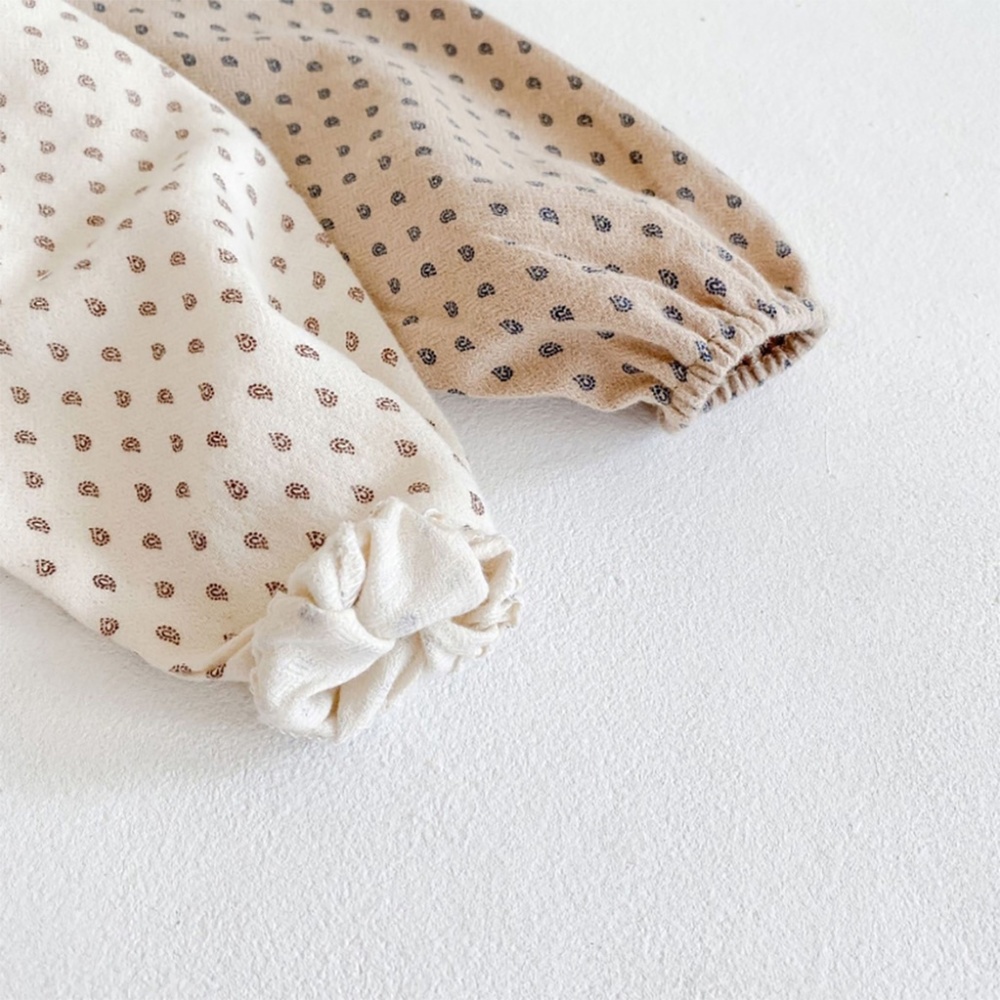 Polkadot Baby Romper Bunny Hat Set Coffee Brown - Picture 2 of 8